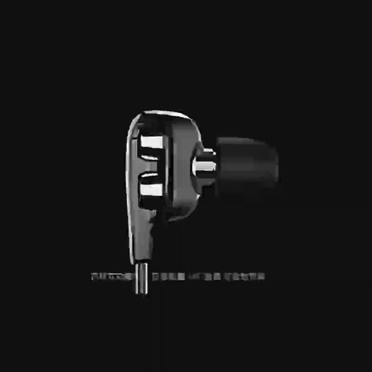 Zoroark DUO Double Speaker Black Wired Earphone